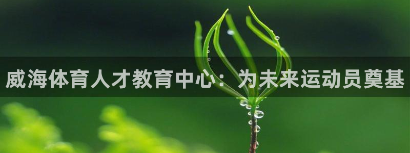 一竞技官方正版app代理：威海体育人才教育中心：为未来运动员