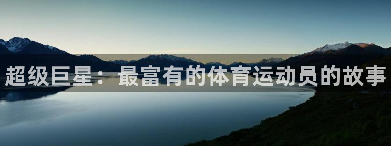 一竞技测速网站填什么：超级巨星：最富有的体育运动员的故事